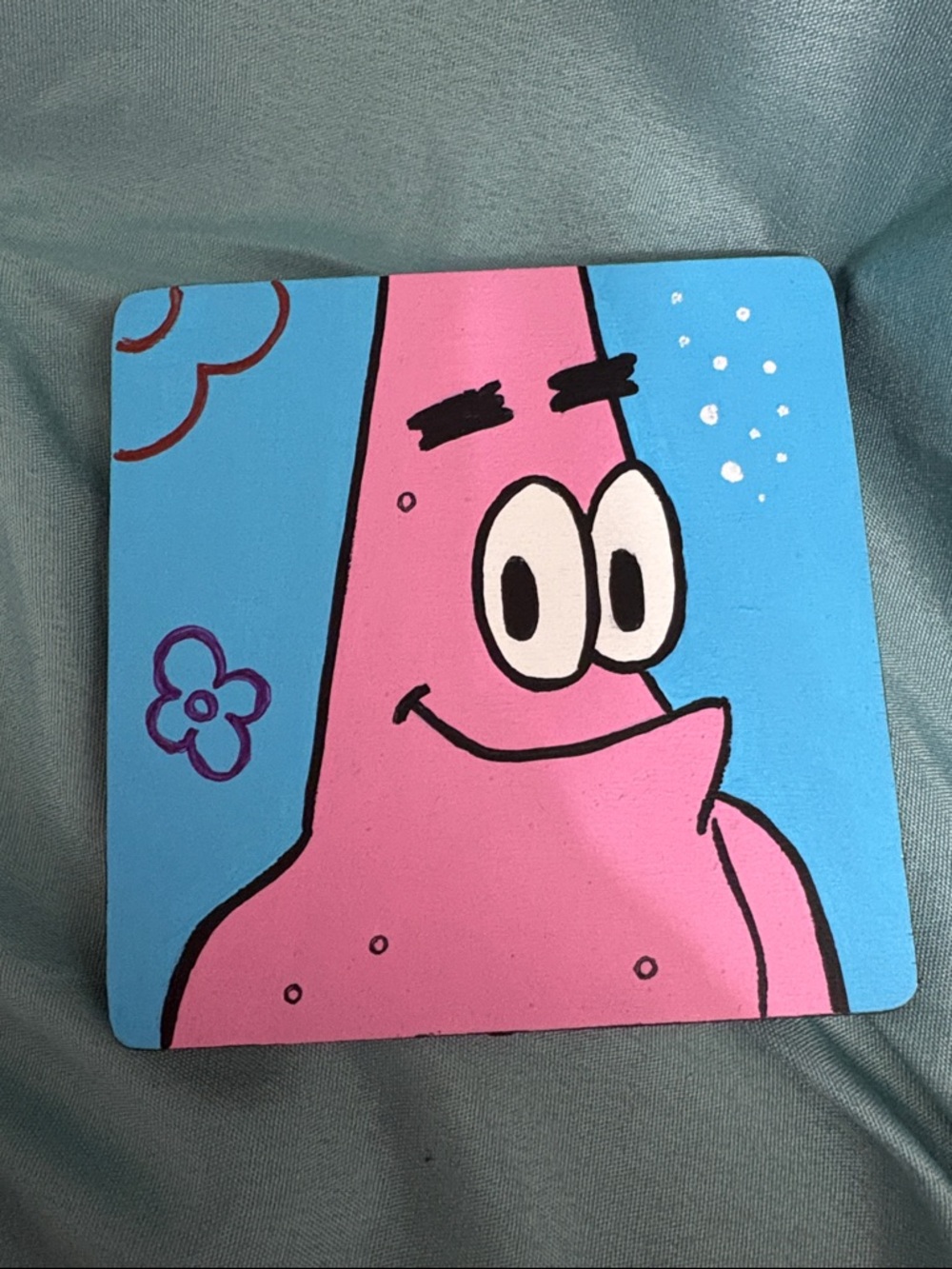 SpongeBob Character Coasters-Sandy, Patrick, Mr Krabs and Plankton Hand crafted - Picture 5 of 7
